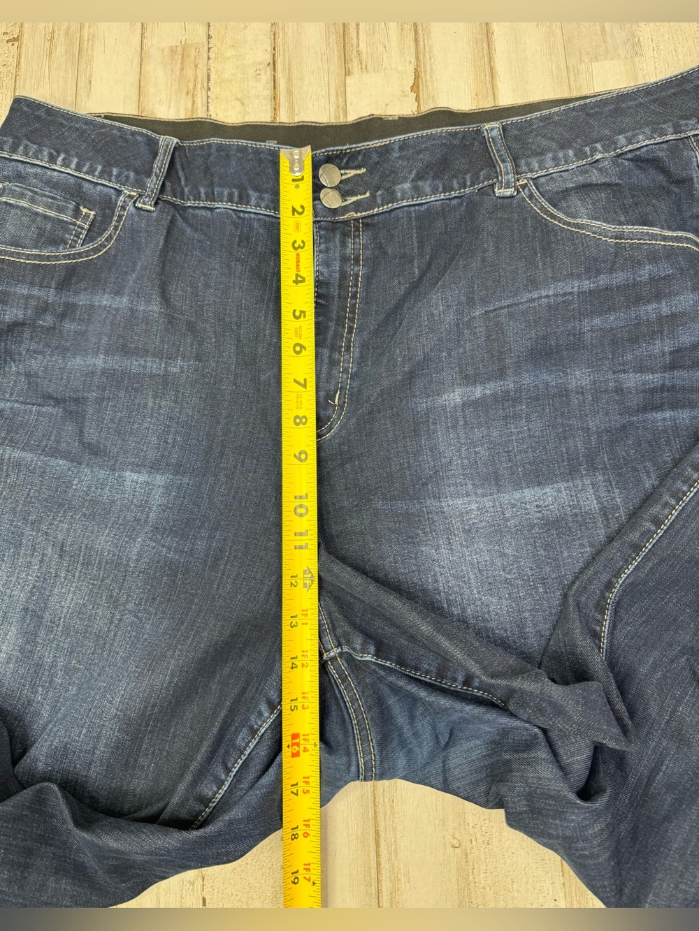 Lane Bryant Womens 26R Straight Leg Jeans Blue Stretch Medium Wash High Rise - Picture 7 of 10